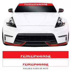 Yokohama japanischer JDM Race Drift Auto Windschutzscheibe Sonnenleiste Banner Vinyl Aufkleber - Bild 1 von 3