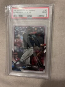 2018 Bowman Chrome Ronald Acuna Jr. RC Rookie Card #40 PSA 9π Gem Beauty! - Picture 1 of 2