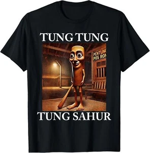 Tung Tung Tung Sahur Italian Brainrot Meme Funny T-Shirt - Picture 1 of 4