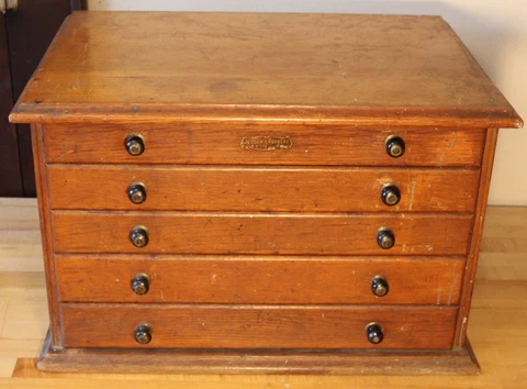 Antique Oak Watchmaker's Cabinet by Jessen & Rosberg Chicago circa 1890’s Cover