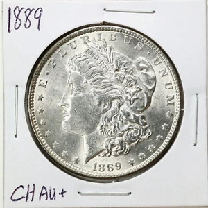 1889 $1 Morgan Silver Dollar in Choice AU+ Condition #09394 - Picture 1 of 2
