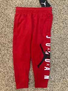 Jordan boys Jumpman Graphic Fleece red Pants 855840 size 4 - Picture 1 of 5