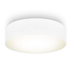 Ceiling Light Fabric Shade Lamp 2 Light Living Room Bedroom Hallway 38 cm White - Picture 1 of 9
