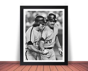Framed MIKE SCHMIDT PETE ROSE Photo Picture PHILADELPHIA PHILLIES 8x10 11x14 W1 - Picture 1 of 10