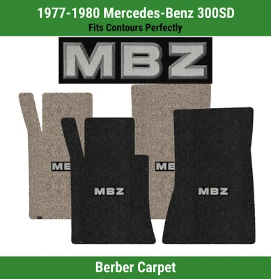Передние коврики Lloyd Berber для Mercedes-Benz 300SD 77-80 годов выпуска с аппликацией MBZ - Изображение 1 из 4