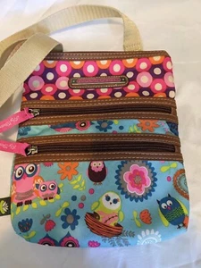 Lily Bloom Crossbody Messenger Schultertasche Eulen Muster Handtasche F - Bild 1 von 5