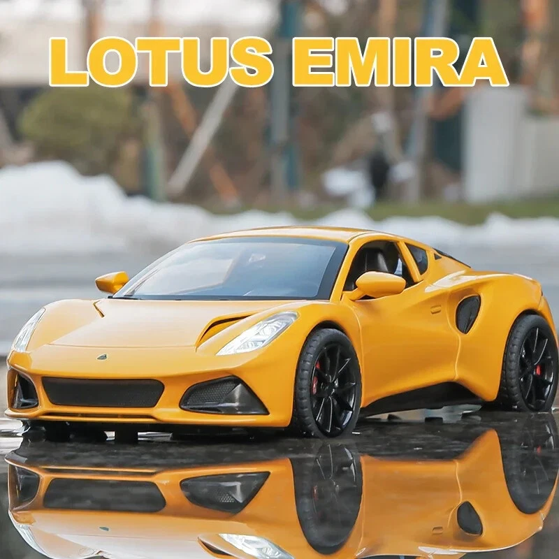 1:24 Lotus EMIRA Supercar Diecast Alloy Model Car Pull Back Sound Toy Vehicle - Image 1 of 4