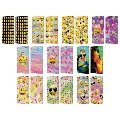 OFFICIAL emoji® SMILEYS LEATHER BOOK WALLET CASE COVER FOR AMAZON FIRE - Image 1 of 4