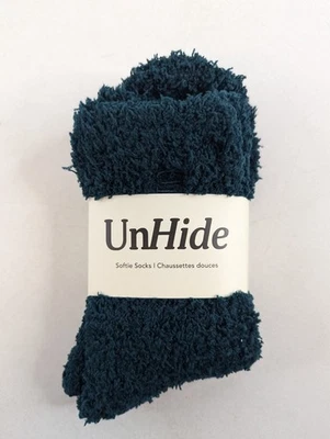 UnHide Softies Mujer Calcetines Difusos Esmeralda Gatito Felpa Acogedor Par Suave - NUEVO Foto 1 de 3