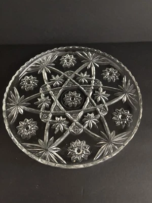 Anchor Hocking Swirl EAPC Early American Prescut Star of David DIVIDED RELISH 11 - Image 1 of 3