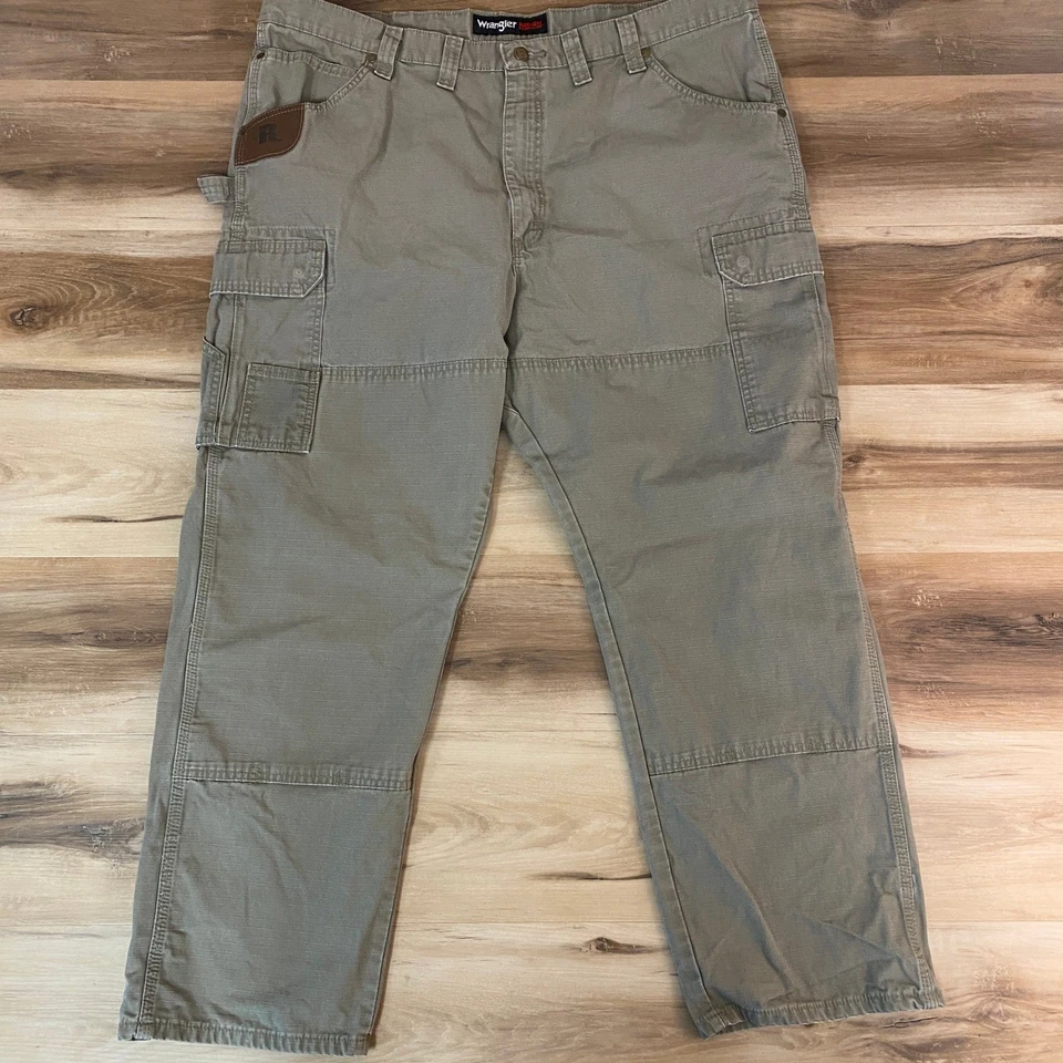 Pantalones cargo Wrangler RIGGS Workwear para hombre beige 44x30 mezcla de algodón trabajo Foto 1 de 4