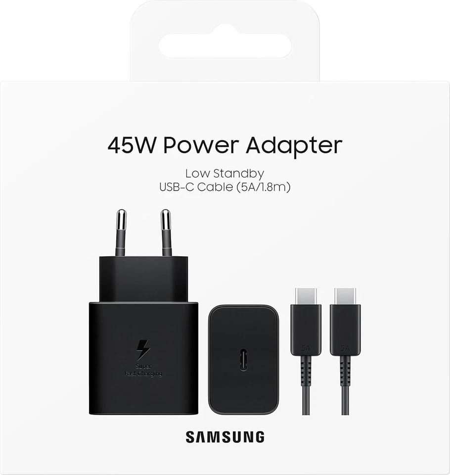 Samsung Original Power Adapter 45 W (EP-T4511) mit USB-C-Kabel - USB-C - Bild 1 von 4