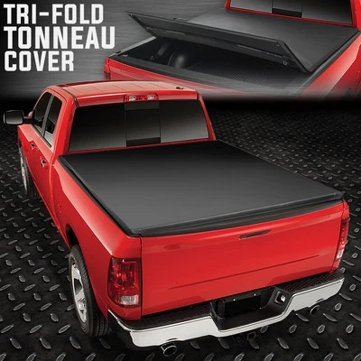 FOR 09-24 RAM TRUCK 1500 5.7'BED TRI-FOLD ADJUSTABLE SOFT TRUNK TONNEAU COVER Foto 1 de 4