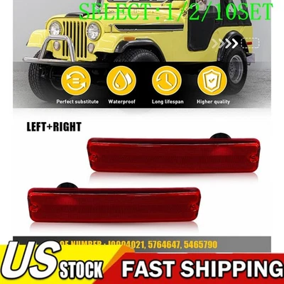 Для Jeep CJ5 CJ6 CJ8 скремблер 72-86 красный заднее крыло боковой маркер корпус 1 ~ 10 X - Изображение 1 из 4