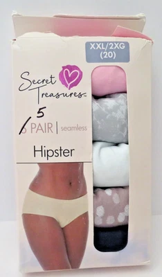 Paquete de 5 hipsters sin costuras Secret Treasures para mujer talla XXL/2XG (20) caja abierta Foto 1 de 4