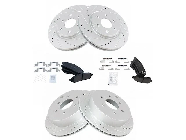 Kit de pastillas de freno y rotor delanteras y traseras para Nissan Xterra ZX374YG 2005, 2008-2015 Foto 1 de 1