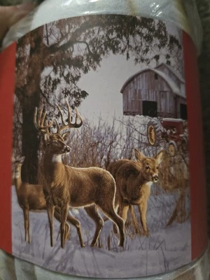 Manta de tiro de ciervo tamaño queen Foto 1 de 2