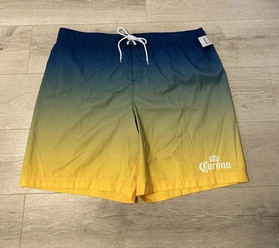 Corona Swim Trunks Men’s Size XXL Lined Yellow Blue NWT - Image 1 of 4