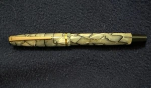Vintage MERLIN MERLINA CRACKED ICE Füllfederhalter 14K Feder - Bild 1 von 15