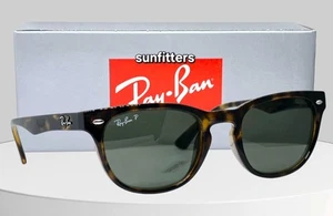 RAY BAN tortoise/green POLARIZED RB4140 710/58 49 sunglasses NEW IN BOX! - Picture 1 of 12
