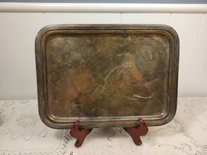 International Silver Co - 12" Silver Soldered Tray - Hilton Hotel ~ Marked - Picture 1 of 10