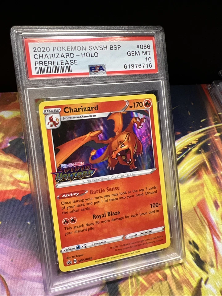2020 POKEMON SWSH BLACK STAR PROMO | PRERELEASE #066 CHARIZARD-HOLO | PSA 10  - Image 1 of 1