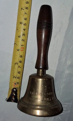 Vintage/antique Brass Hand Bell engraved with Charles & Diana 29th July 1981 - Image 1 of 4