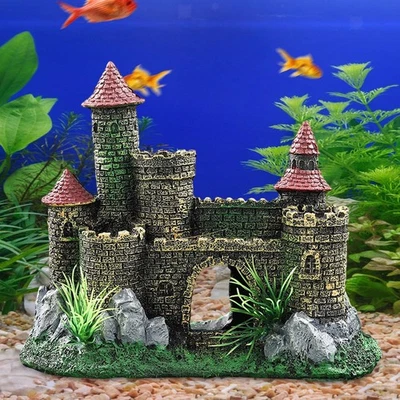 Décoration d'aquarium de château, œuvre d'art sous-marine, design - Photo 1/4