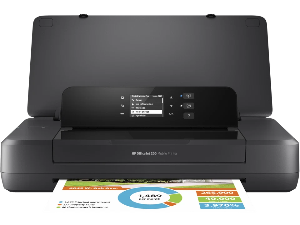 HP OfficeJet 200 Mobile Printer | HP ePrint | Wireless Direct Printing | CZ993A - Image 1 of 4