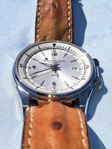 HAMILTON Jazzmaster Traveler H326250 Men's Automatic GMT Watch from JP EUC LQQK! - Picture 1 of 18
