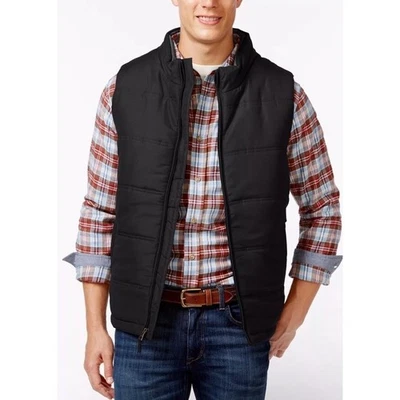 Weatherproof Men's Full Zip Puffer Insulated Sleeveless Black Vest Sz XL Outdoor - Image 1 of 4