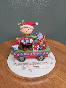 Jim Shore All Wrapped Up Peanuts Christmas Train Car - Imagen 1 de 8