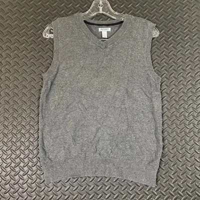 Chaleco Suéter Azul Marino Antiguo Cuello en V Sin Mangas Capas Gris Niños Talla L (10-12) Foto 1 de 4