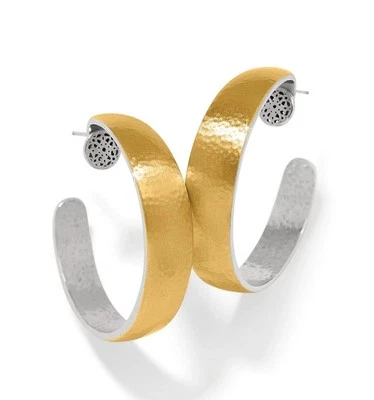 Brighton Ferrara Entrata Moon Large Hoop Earrings NWT - Image 1 of 4