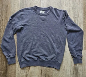Buck Mason Heathered Twill Terry Vintage Crew Neck Sun Washed Cotton M 1 flaw - Picture 1 of 4