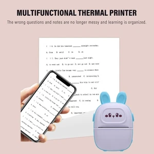 Wireless BT Portable Thermal Printer Phone Inkless Pocket Printer For Study NEW - Afbeelding 1 van 12