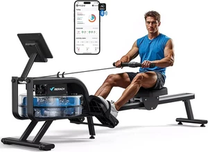 MERACH R10 Water Rowing Machine for Home Gym Fitness with 6 Levels of Resistance - Picture 1 of 8