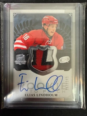 2013-14 Upper Deck The Cup - Rookie Auto Patch Elias Lindholm #178 /249  - Image 1 of 4