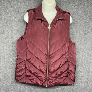 Michael Kors Puffer Giubbotto Trapuntato Giacca Donna XL Oro MK Charm Full Zip. - Foto 1 di 7