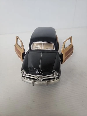 Vintage Black 1949 Ford Woody Wagon Diecast 1:24 Scale Metal Toy Car Collectible - Image 1 of 4