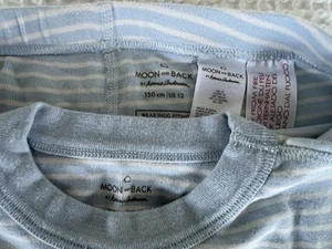 Hanna Andersson Pajama Set - Size 12 (Moon And Back Light Blue Stripes) - Picture 1 of 4