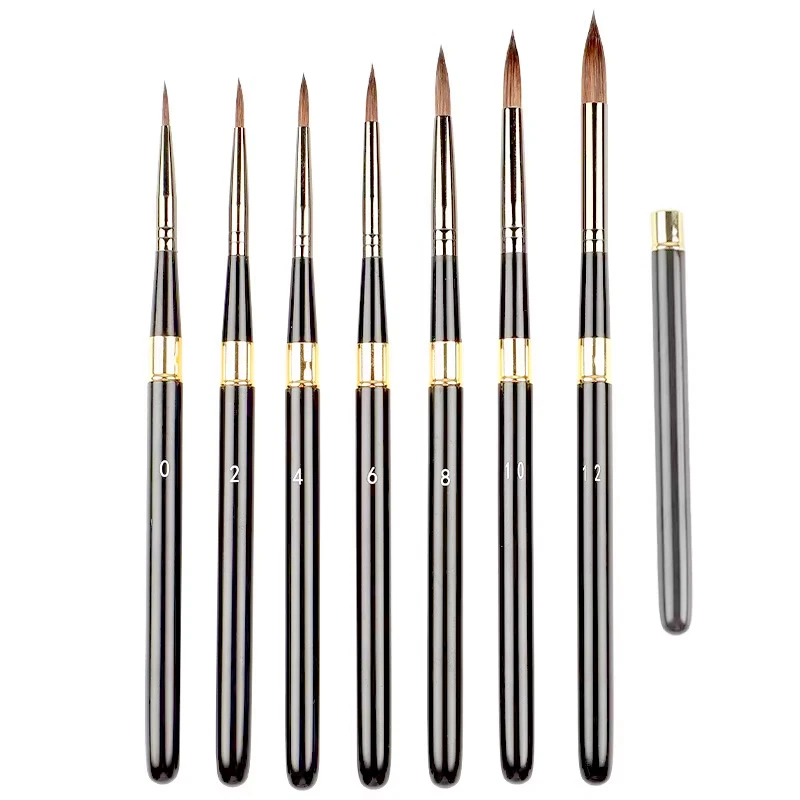 7 pcs travel artist brushes, portable watercolour set for acrylic, gouache & ink - Image 1 of 4