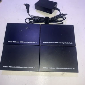 (Lot of 4 ) HDBase-T Extender HDMI Over Single CAT5e/6 , Tx w/ 4x Adapters - Bild 1 von 3
