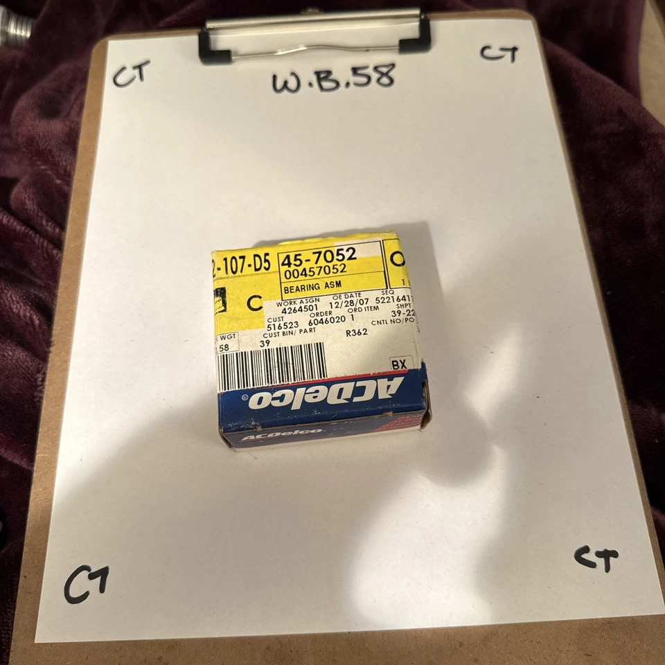 Genuine Gm 84-02 Chevrolet GMC Cadillac Front Wheel Output Gear Bearing 457052 - Image 1 of 1