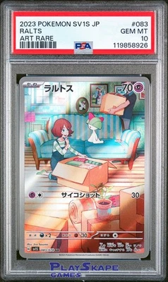 Pokemon Card PSA 10 Ralts 083/078 sv1S Scarlet ex Art Rare IR Japanese AR 2023 - Image 1 of 2