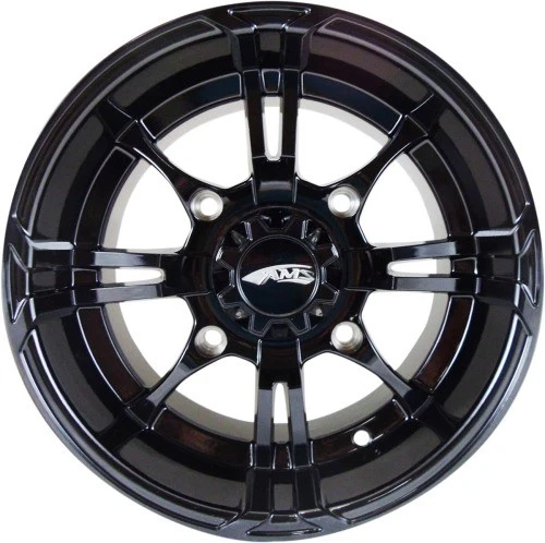 Rueda de aluminio fundido AMS Roll N 108 - 14x8 - 4,5+3,5 desplazamiento - 4/156 - negro mate Foto 1 de 3