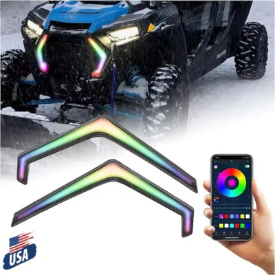 适用于 Polaris RZR XP 1000 Turbo 18-21 LED 转向信号灯 RGB Fang 口音灯 — 第 1/4 张图片