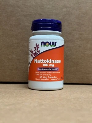 Now Foods Natokinasa 100 mg 60 cápsulas vegetales Foto 1 de 3