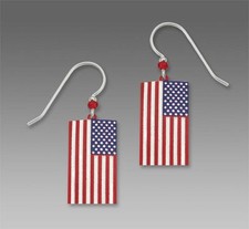 Earrings Usa Sterling - Gift Boxed Sienna Sky American Flag Stars and Stripes