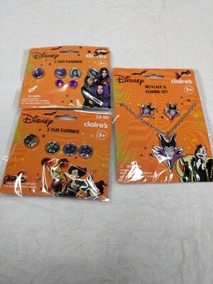 Disney Villanians Y Mixto Claire's Joyería Lote Pendientes Collar Halloween Nuevo Foto 1 de 4